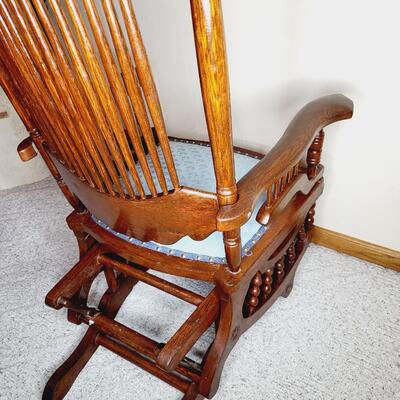 AMAZING ANTIQUE WOODEN ROCKER/ GLIDER