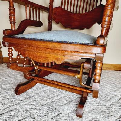 AMAZING ANTIQUE WOODEN ROCKER/ GLIDER