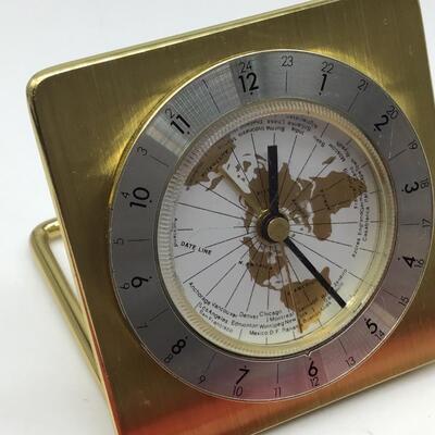 Mini Brass World Clock