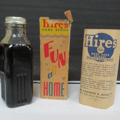 Vintage Hires Root Beer Extract with Original Box, Neat Advertising Item