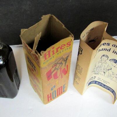 Vintage Hires Root Beer Extract with Original Box, Neat Advertising Item
