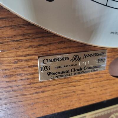 BUDWEISER CLYDESDALE 50TH ANNIVERSARY NUMBERED WALL CLOCK (1211)