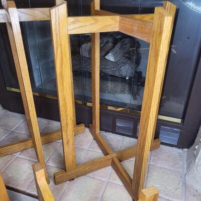 4 PC WOODEN SPEAKER STANDS
