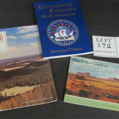 Older Travel Guides, One Chevron Advertising to Scenic West, and Columbus Book