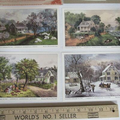 Vintage Currier and Ives Lithos Ready to Frame, 5