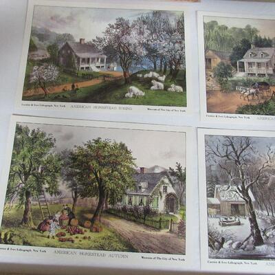 Vintage Currier and Ives Lithos Ready to Frame, 5