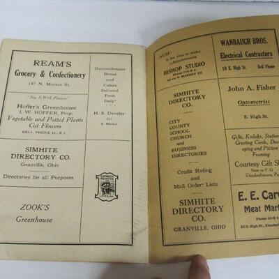OLD Elizabethtown, PA City Directory 1925, Nice Advertising