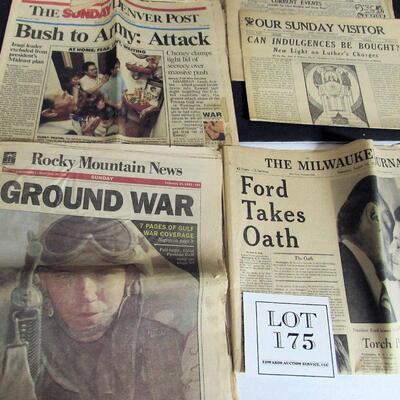 Mixed Lot of Vintage Newspapers