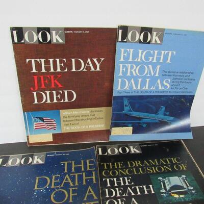 Lot of Look Magazines Relating To President Kennedy, 1963 and 1964