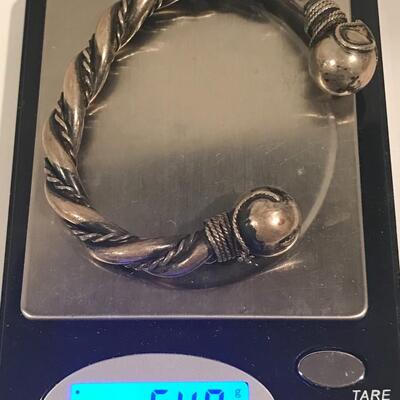 Vintage - 70s - Very Heavy Sterling Cuff Bracelet