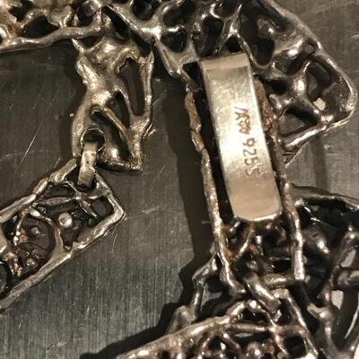 Signed AWW Sterling Necklace  ~ 1960s