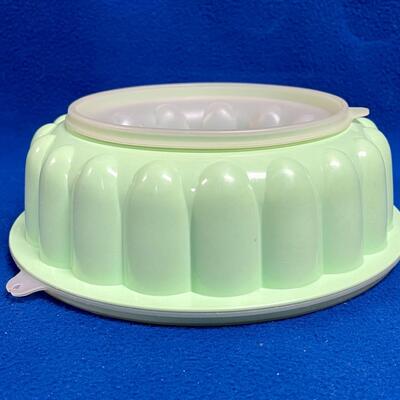Vintage Pale Green Jello Mold Tupperware Container
