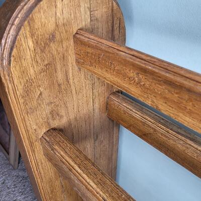 SOLID OAK QUILT RACK