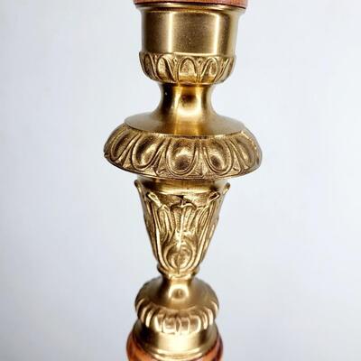 BEAUTIFUL WOOD & BRASS COAT/ HAT RACK