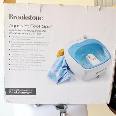 Brookstone Heated Aqua-Jet Foot Spa Oversized Whirlpool Jet Massage - Oversized