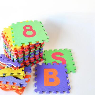 Children's Foam Alphabet Tile Floor - Indoor Play Area - 28 Tiles
