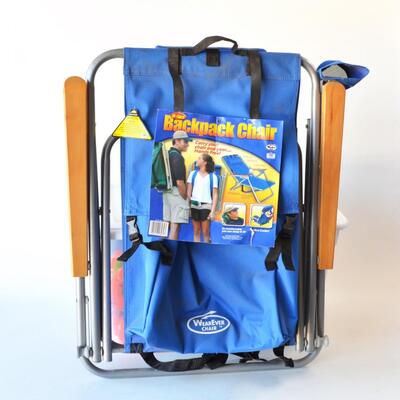Hi-Back Backpack Chair by Wear-Ever Chair - Headrest and Cupholder