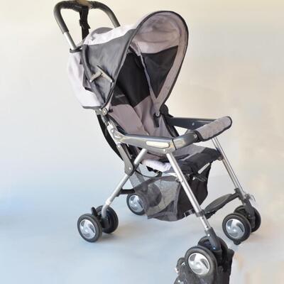 One Step Ahead Foldable Stroller with Cover and Bottom Storage