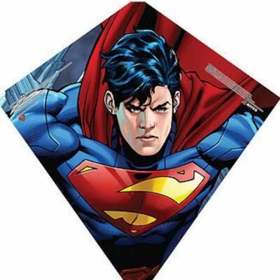 X KITES 23" DC Comics Superman SKYDIAMOND Poly Diamond KITE Assembles in seconds