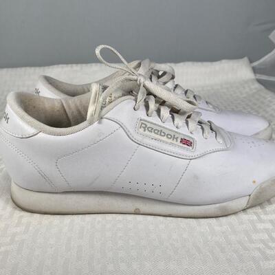 Vintage 1980s Reebok Princess Tennis Shoe Sneakers White Size 7 Womens