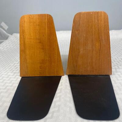 Vintage Retro Wood Bookends