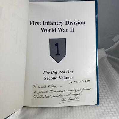 First Infantry Division in World War II Hardback Book Inscribed