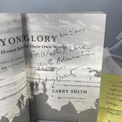 Beyond Glory Medal of Honor Heroes in Their Own Words Book Author Signed to MOH Recipient
