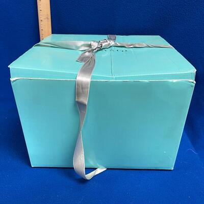 Tiffany & Co. Crystal Glass Bamboo Lattice Design Bowl 9" Original Box