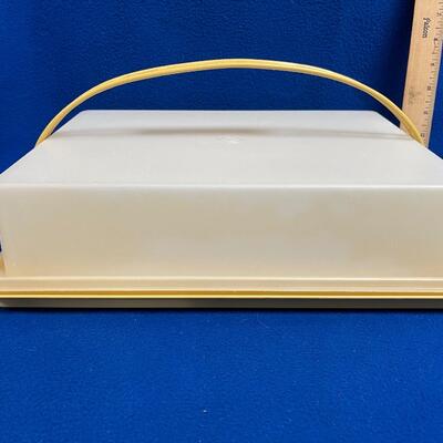 Vintage Tupperware Cake Cupcake Brownie Storage Travel Carry Container with Handle