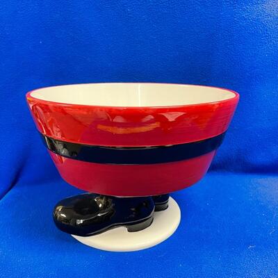 Christmas Holiday Seasonal Dish Bowl Santa Claus Pants
