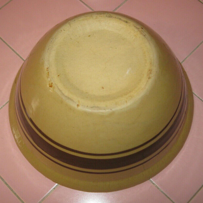Lot 117 Vintage Yellow Ware Mixing Bowl 8