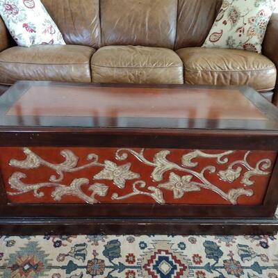 Vintage Wood storage chest/coffee table