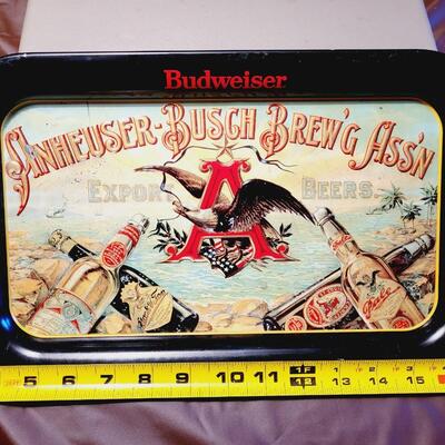 BUDWEISER METAL COLLECTABLE TRAY