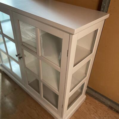 Light Grey Glass Display Cabinet