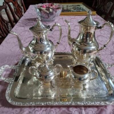 Sterling silver tea set
