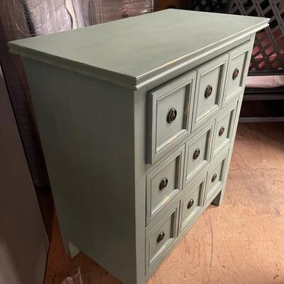 Charming Green side table with small drawers