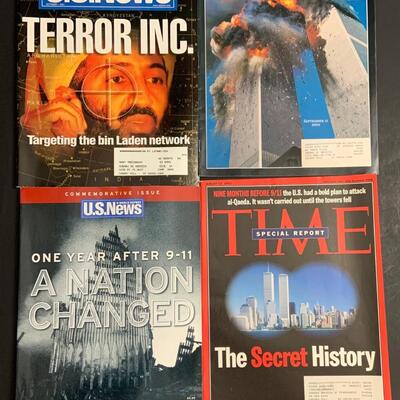 LOT:25G: Lot of Newspaper and Magazines featuring The 9/11 Terror Attack