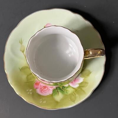 LOT 46J: Lefton China Hand Painted Tea Cup and Saucer