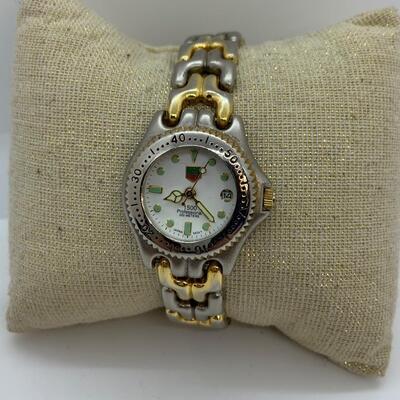 LOT:9: Woman’s  Swiss made KG Heuer Water Resistant Watch Gold & Silver Tone