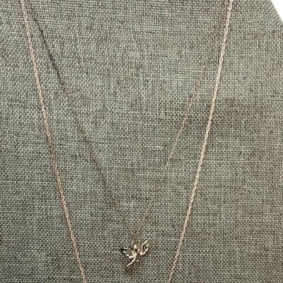 LOT:22: Two Sterling Silver 16” Chain with Angel Pendants