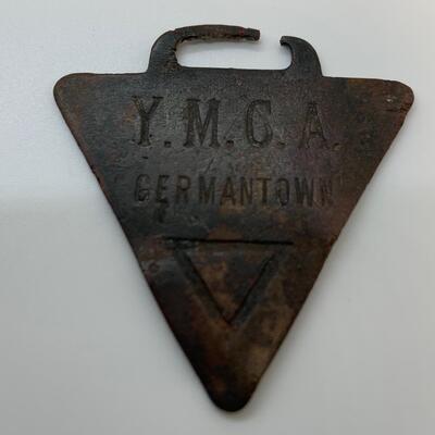 LOT:31: Vintage (Germantown) YMCA Metal Triangular Pendant