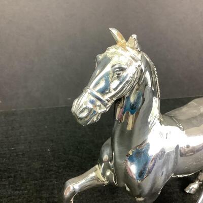 919  Silver Plate Horse Sculpture