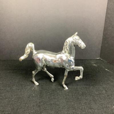 919  Silver Plate Horse Sculpture