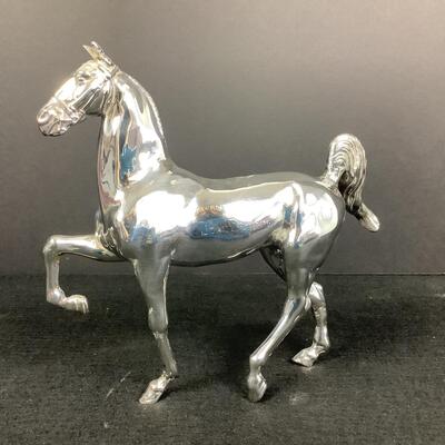 919  Silver Plate Horse Sculpture