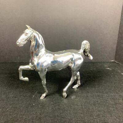 919  Silver Plate Horse Sculpture