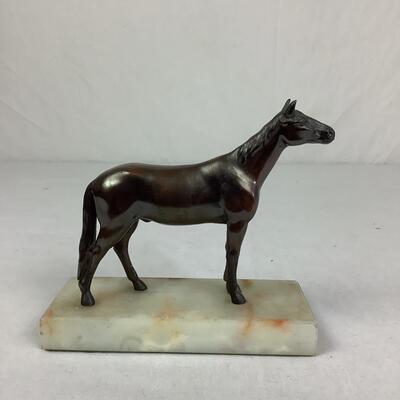 920  Bronze Horse Trophy on Marble