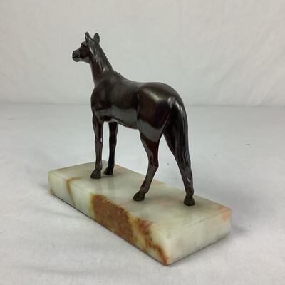 920  Bronze Horse Trophy on Marble