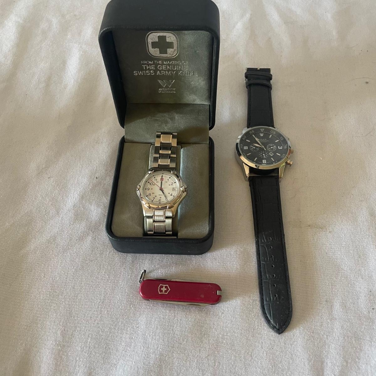 Swiss Army Watch & Pocketknife Plus Rolex (imitation) Watch (FR-RG ...