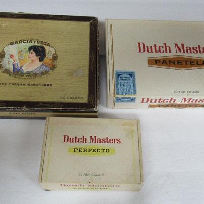 Lot of Vintage Cigar Boxes and Tins