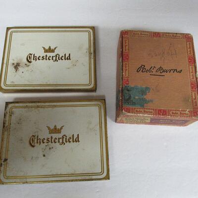 Lot of Vintage Cigar Boxes and Tins
